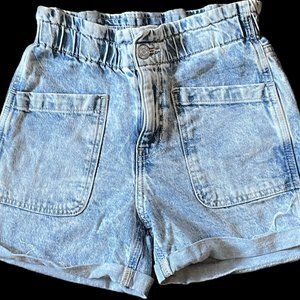 GAP Denim GIrls Size 8 Acid Wash Denim Shorts